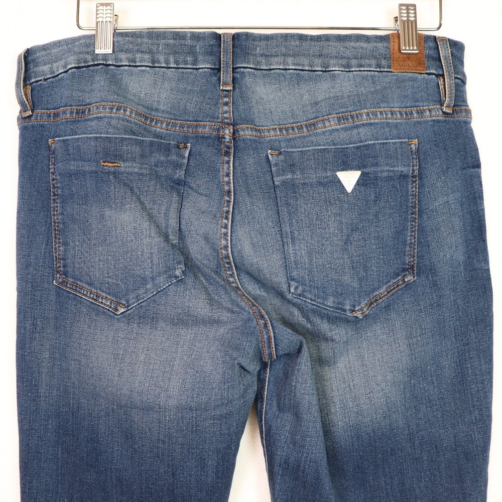 GUESS Blue Tailored Mini‎ Boot Distressed Jeans 32 - Picture 4 of 10